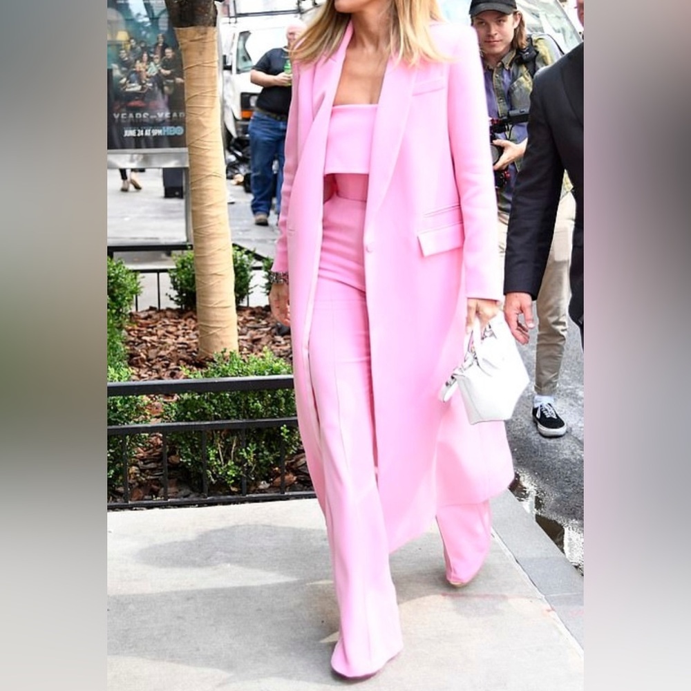 Elegant Pink Women's Two Piece Jumpsuit Set